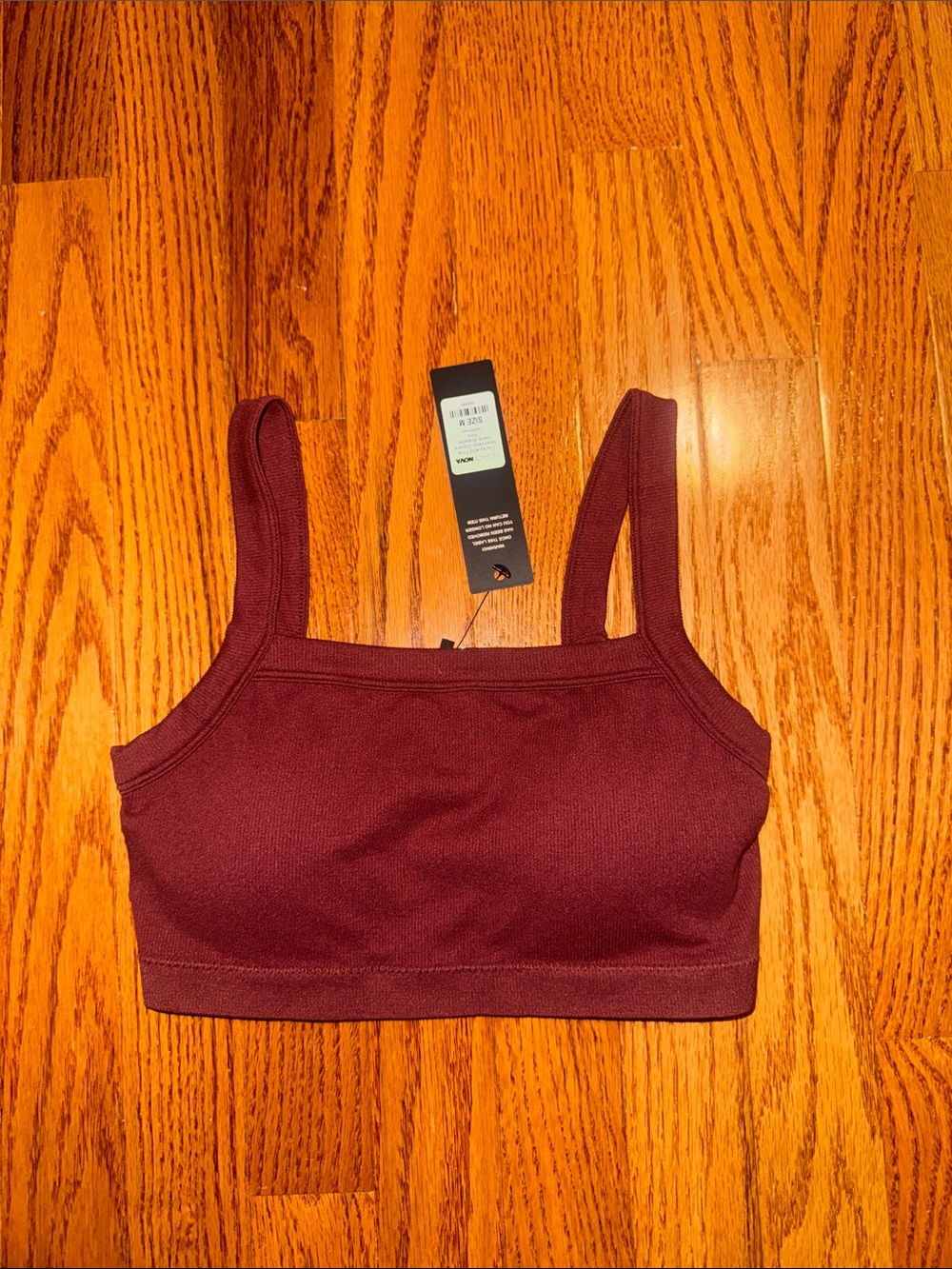 NWT maroon ribbed seamless bralette